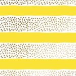 Geel en wit gestreepte french terry met gouden glitter van 'About Blue Fabrics'