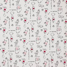 Witte tricot met beer Poeh motief