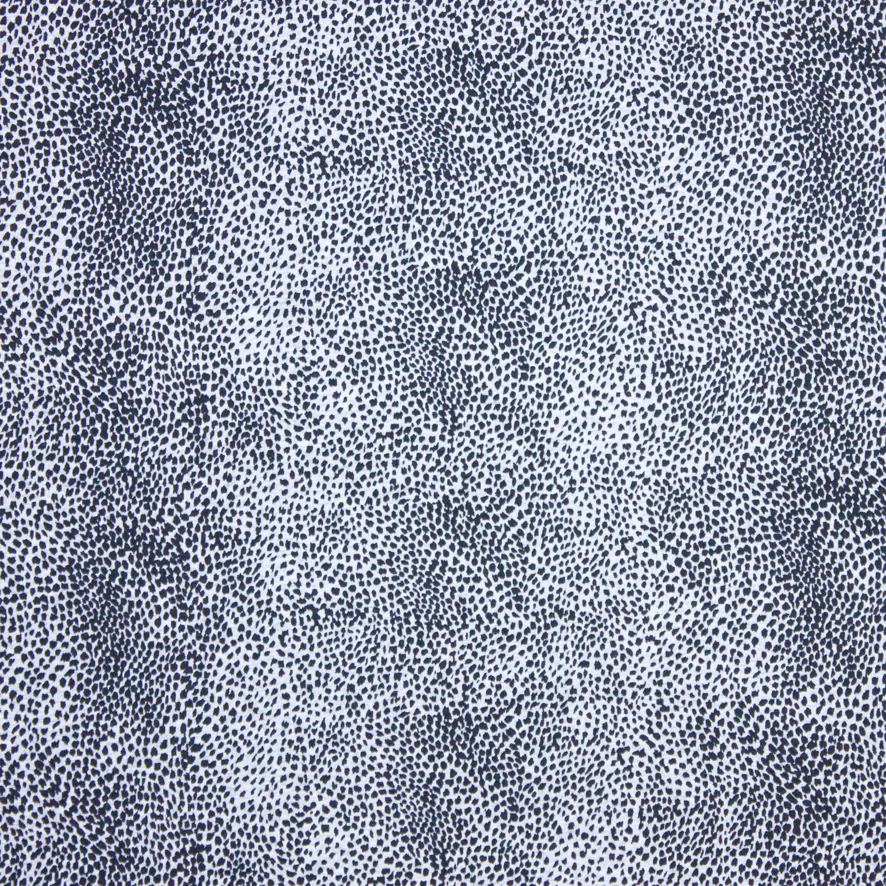 Grijze viscose tricot met zwarte vlekjes