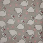 Lichtgrijze fleece met zwanen