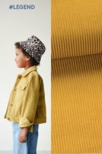 Okergele ribfluweel van 'Fibre Mood'