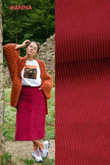 Donker fuchsia ribfluweel van 'Fibre Mood'