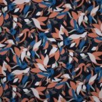 'Gütermann' french terry met abstract bladmotief