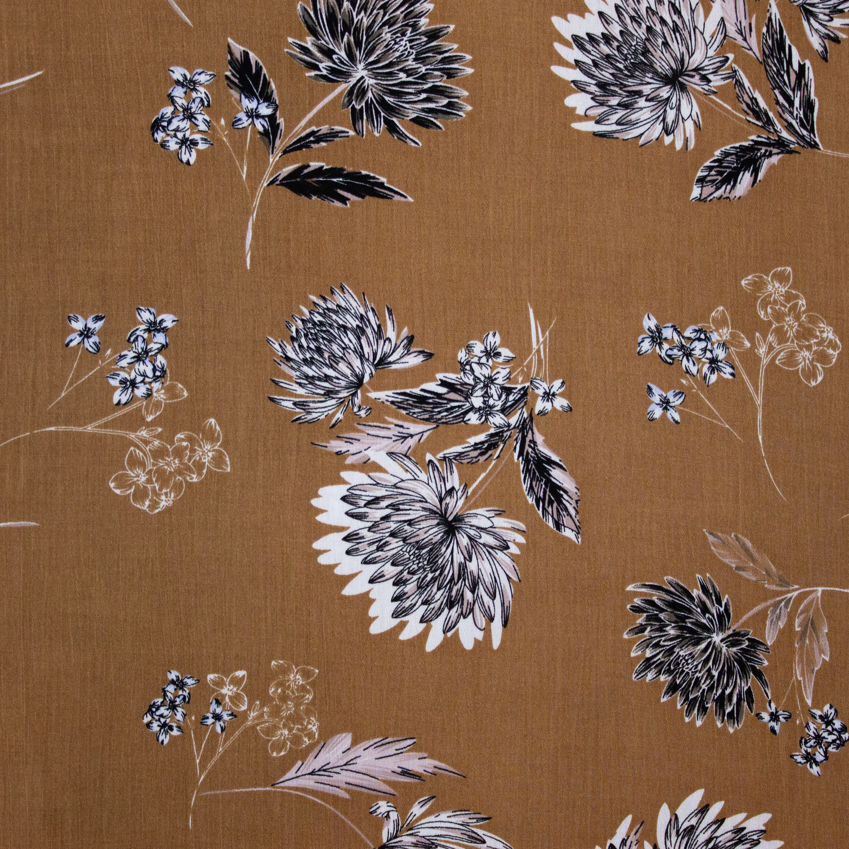 Camel viscose met bloemen van My Image