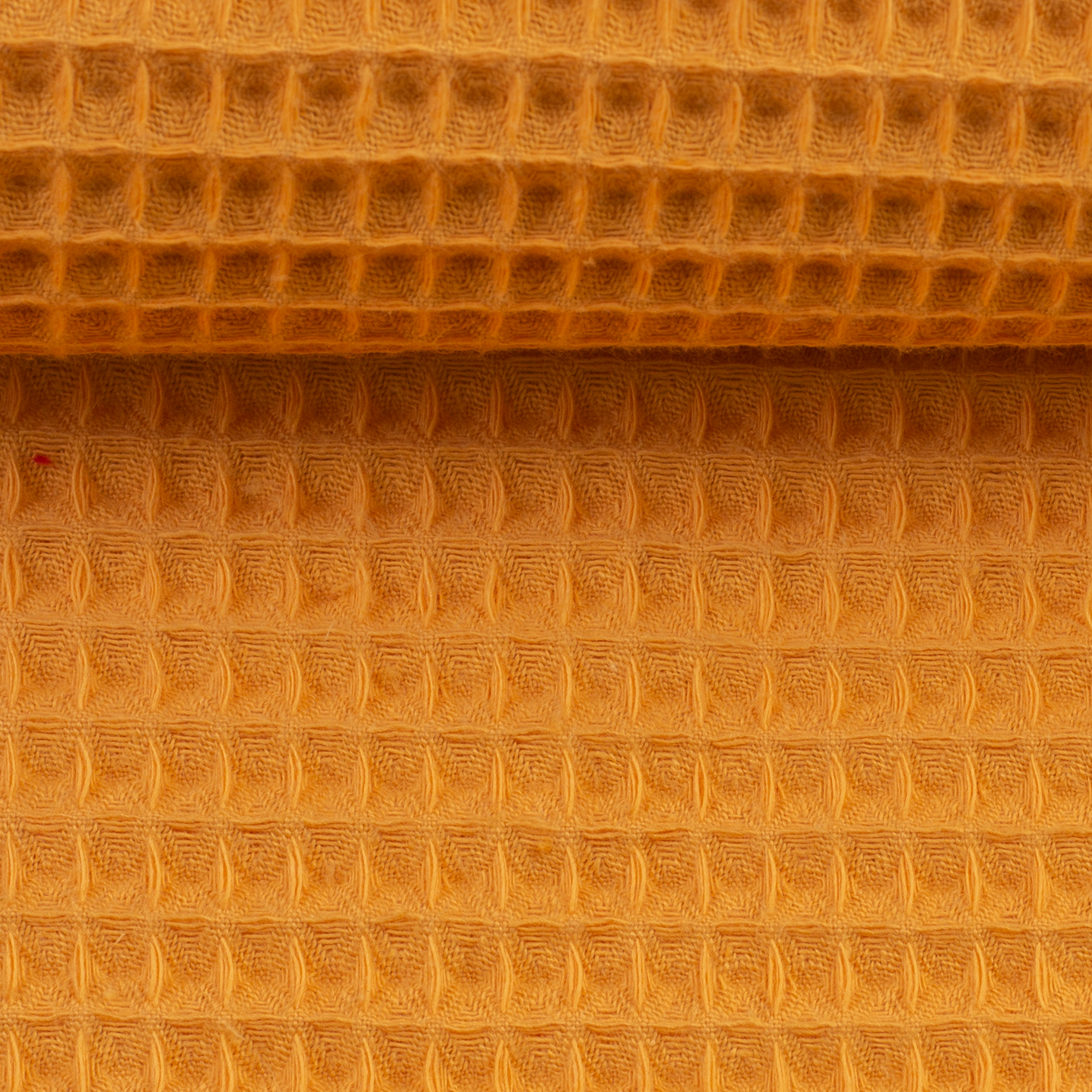 Wafelstof katoen oker 'Nelson'