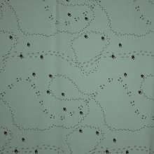 Munt organische tricot met voetsporen van diertjes van 'Froy en Dind'