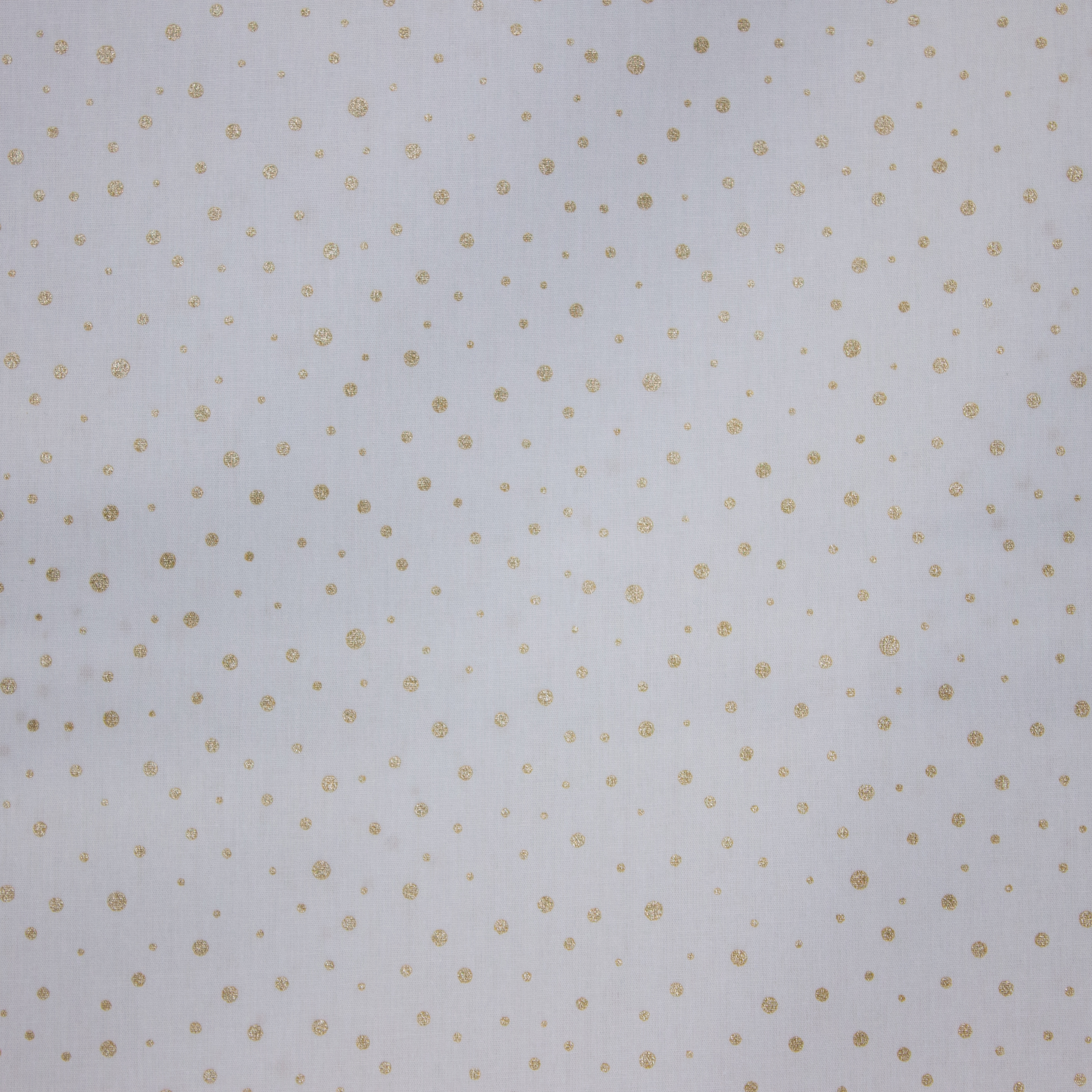 Witte katoen met gouden stippen - Poppy