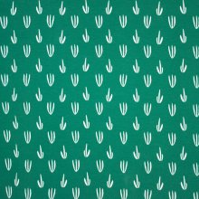Groene french terry met plantjes motief 'Urban Jungle van About Blue Fabrics'