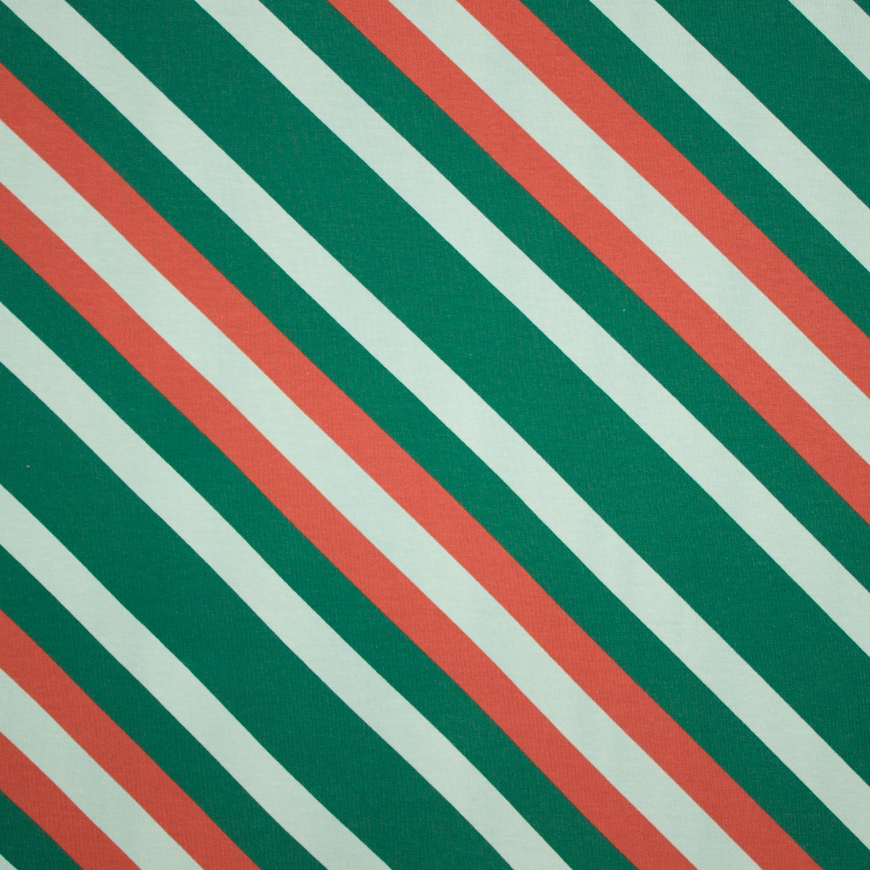 Diagonaal gestreepte french terry  'Garden Days Dia van About Blue Fabrics'