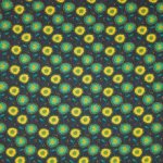 Donkerblauwe tricot met bloemen 'Sweet Flowers van Poppy'