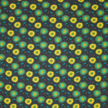 Donkerblauwe tricot met bloemen 'Sweet Flowers van Poppy'