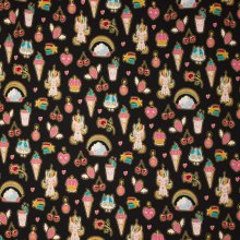 Zwarte french terry 'Candy Dream' van Poppy