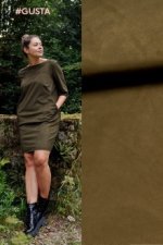 Kaki rekbare imitatie daim van 'Fibre Mood'