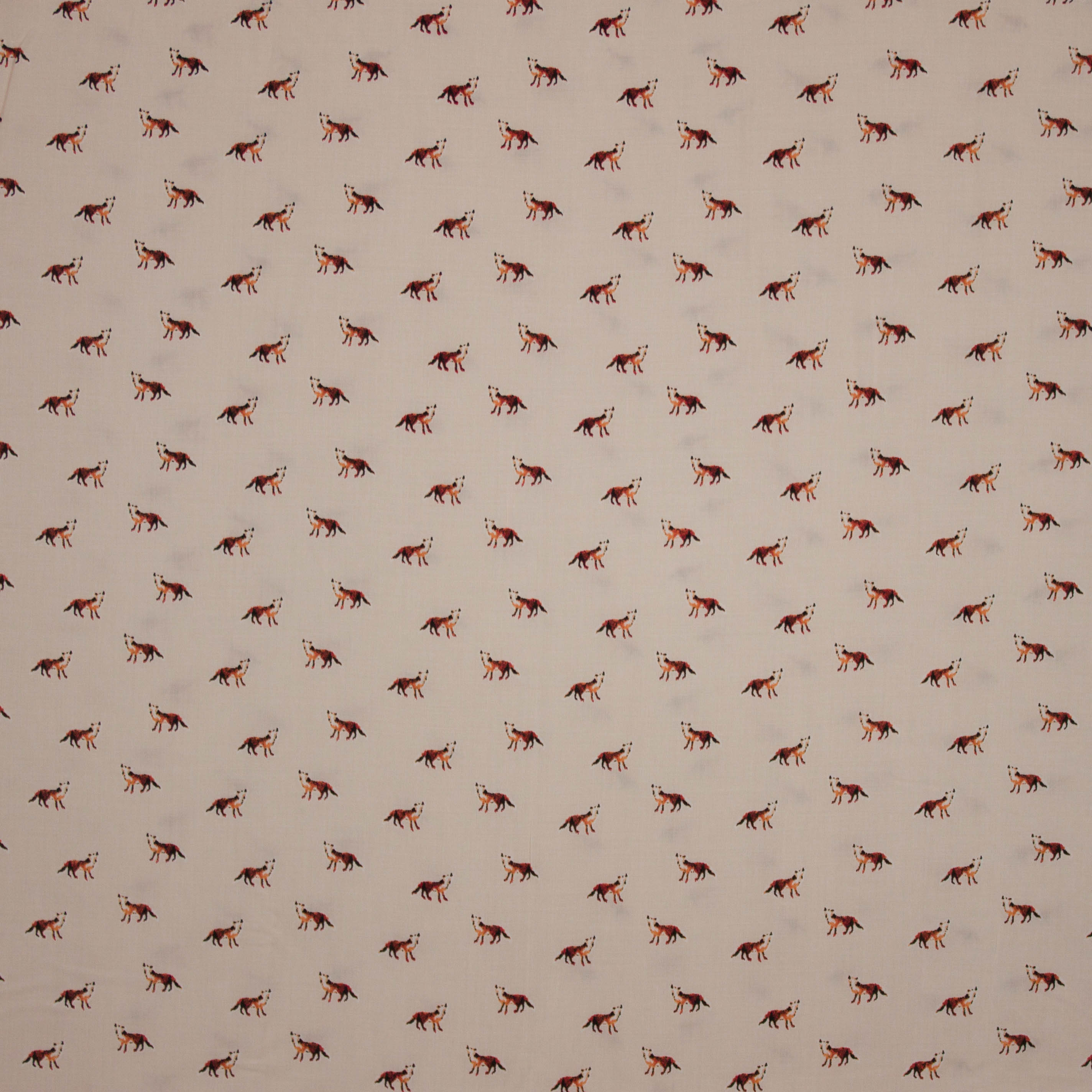 Nude viscose met vossen motief