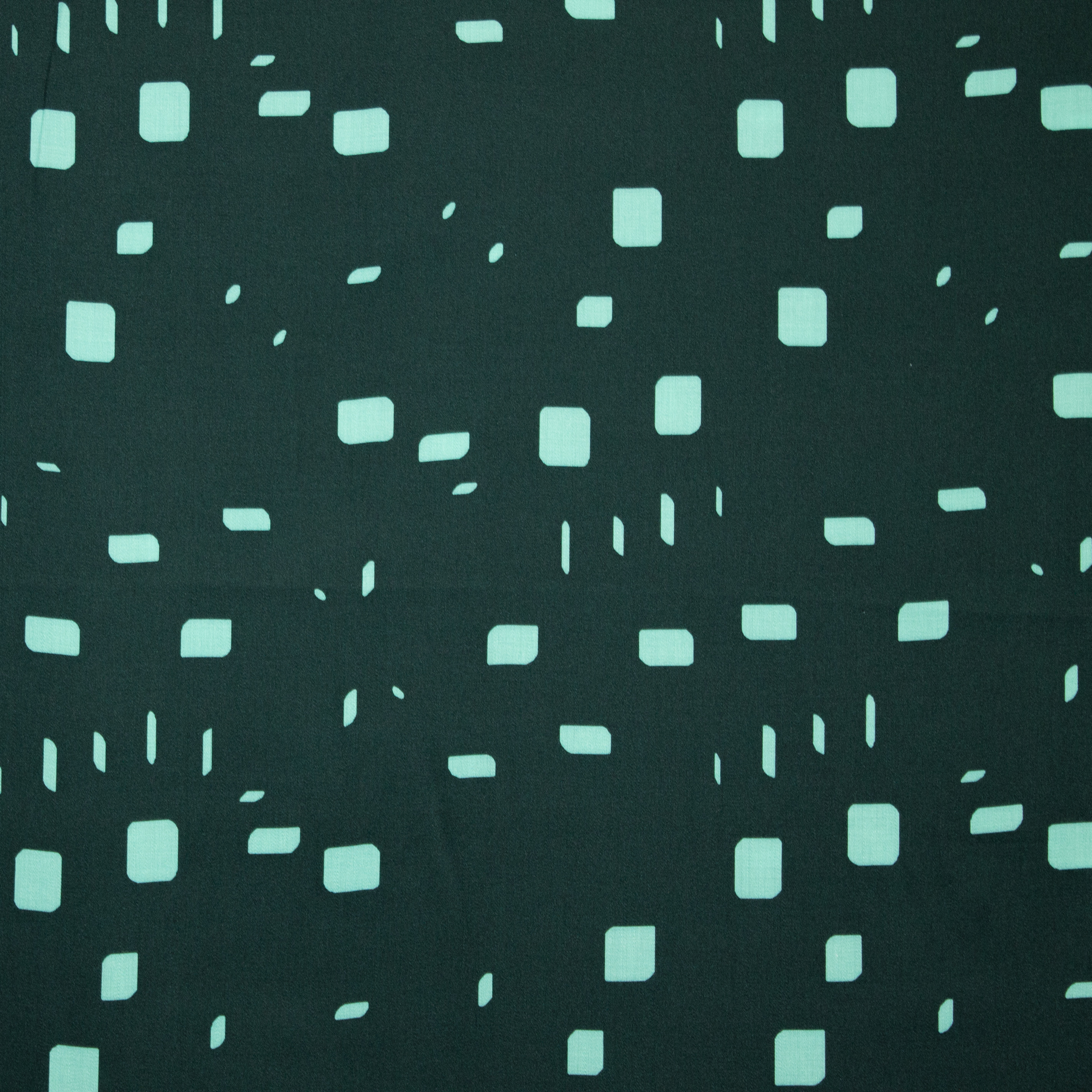 Blauwgroene Viscose met Patroon