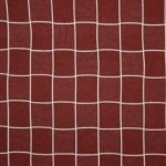 Geruite sweaterstof in bordeaux, zwart en wit