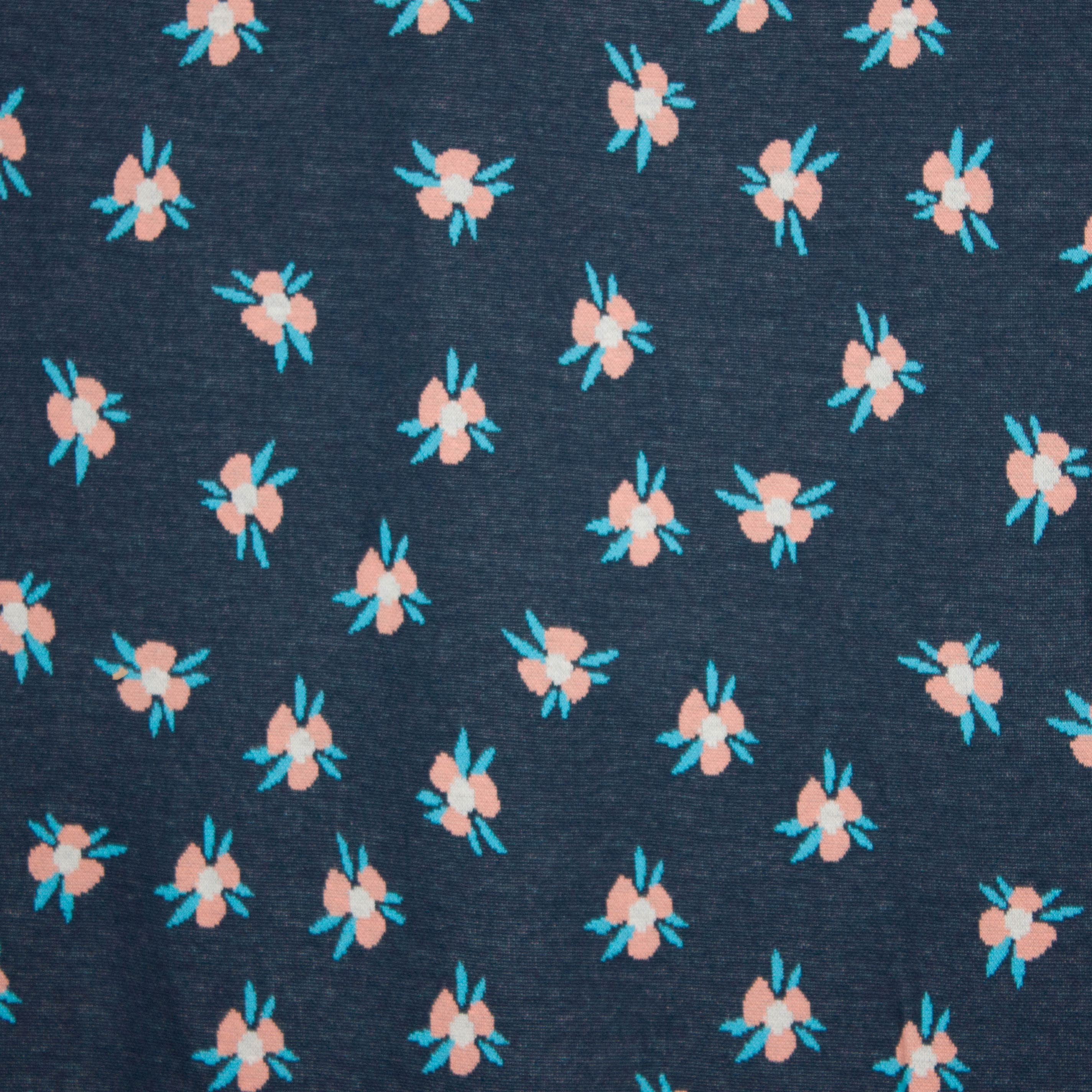 Jacquard  met bloemen 'Bliss Violet' van 'Hamburger Liebe'