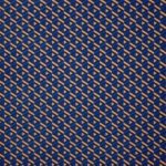 Polyester tricot met abstract motief in zwart, blauw en beige