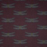 Paarse polyester / viscose tricot met libellen van 'Stitched By You'