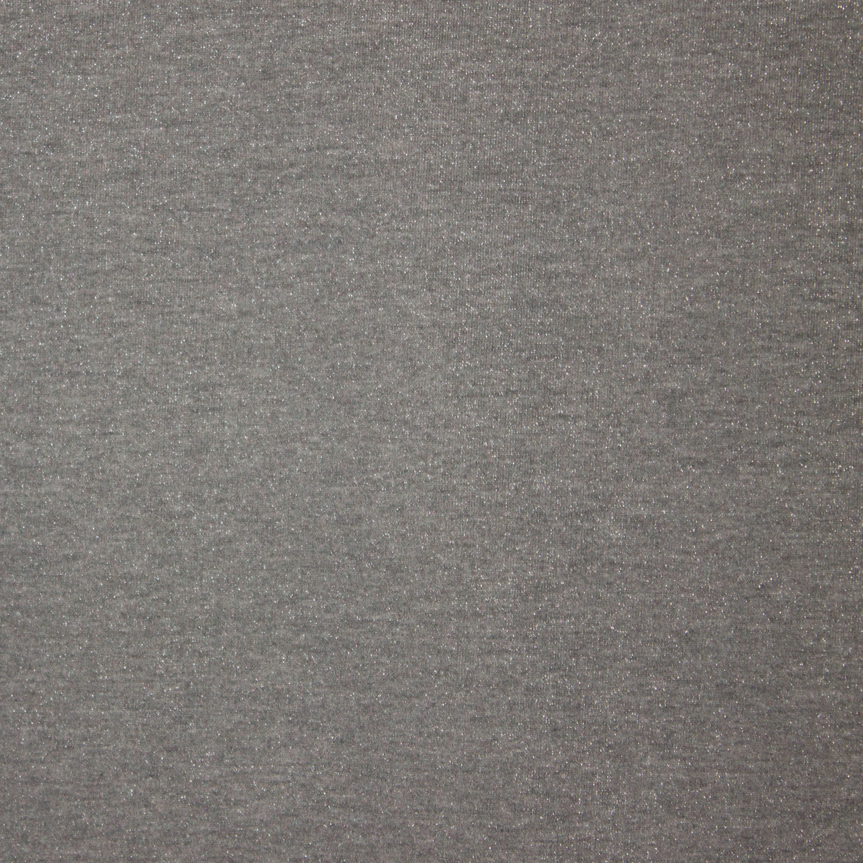 Grijze sweaterstof met zilveren glitter