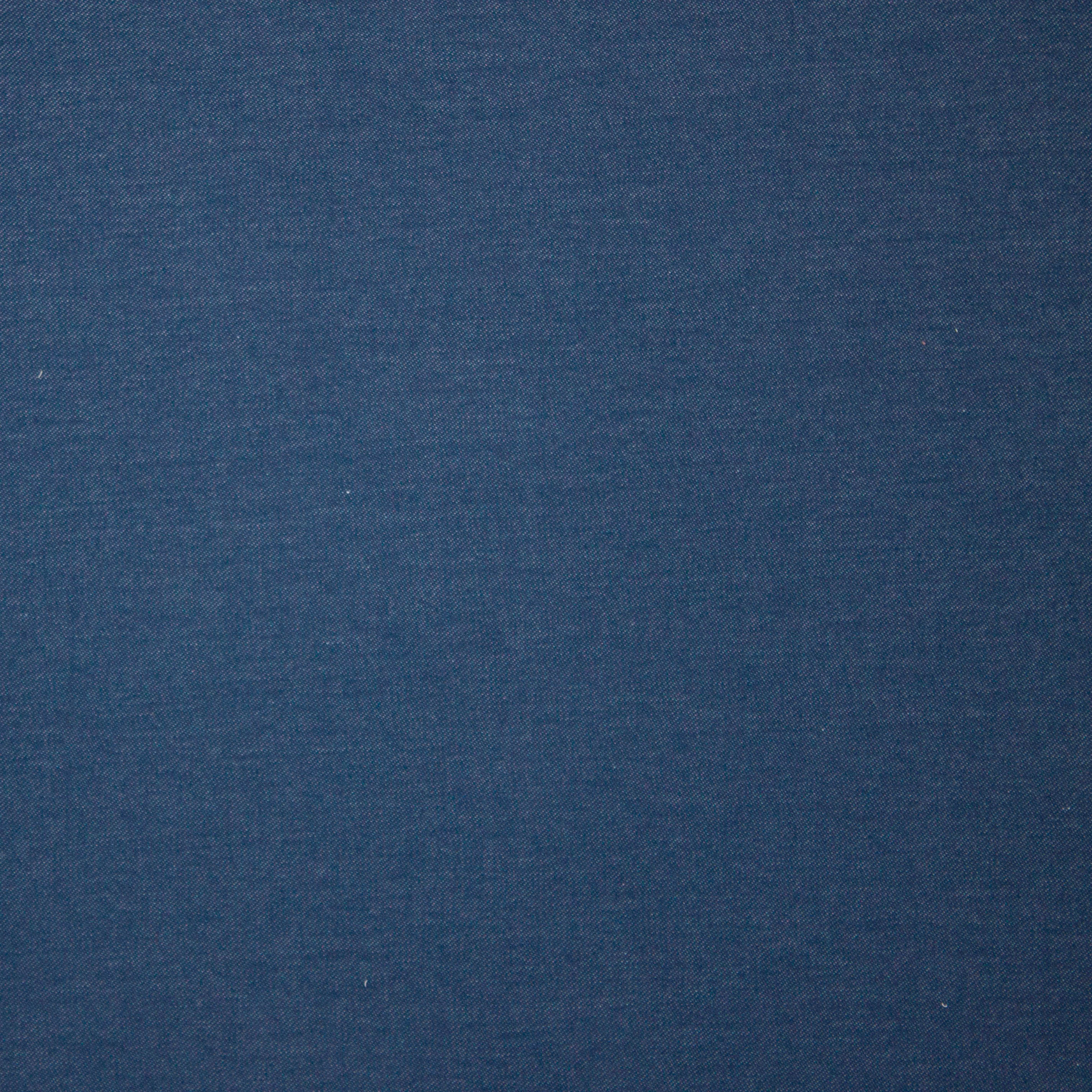 Blauwe sweaterstof in organische katoen met jeanslook