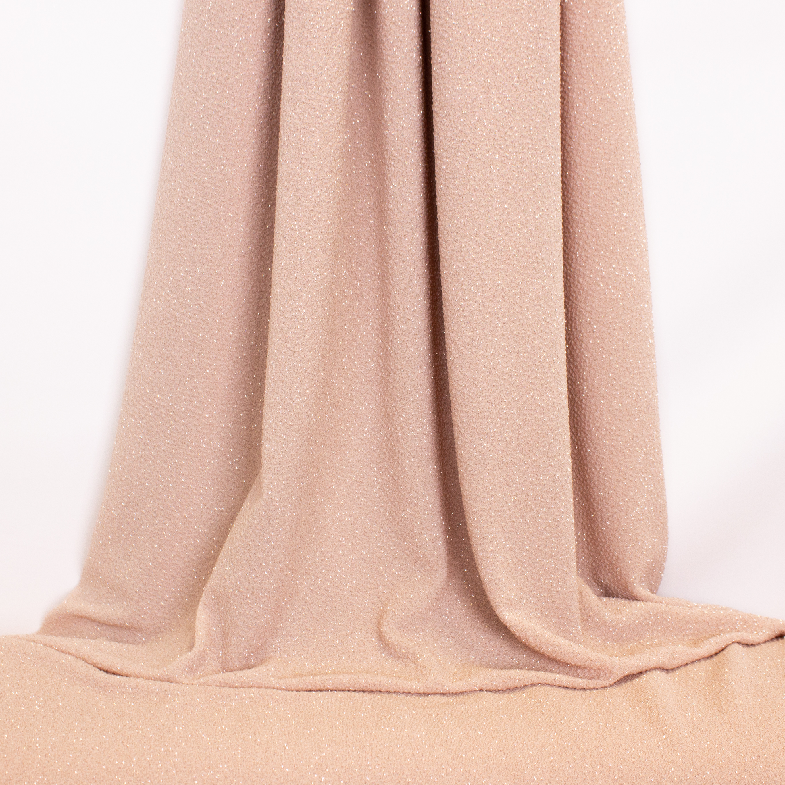 Roze Polyester Tricot met Glitter