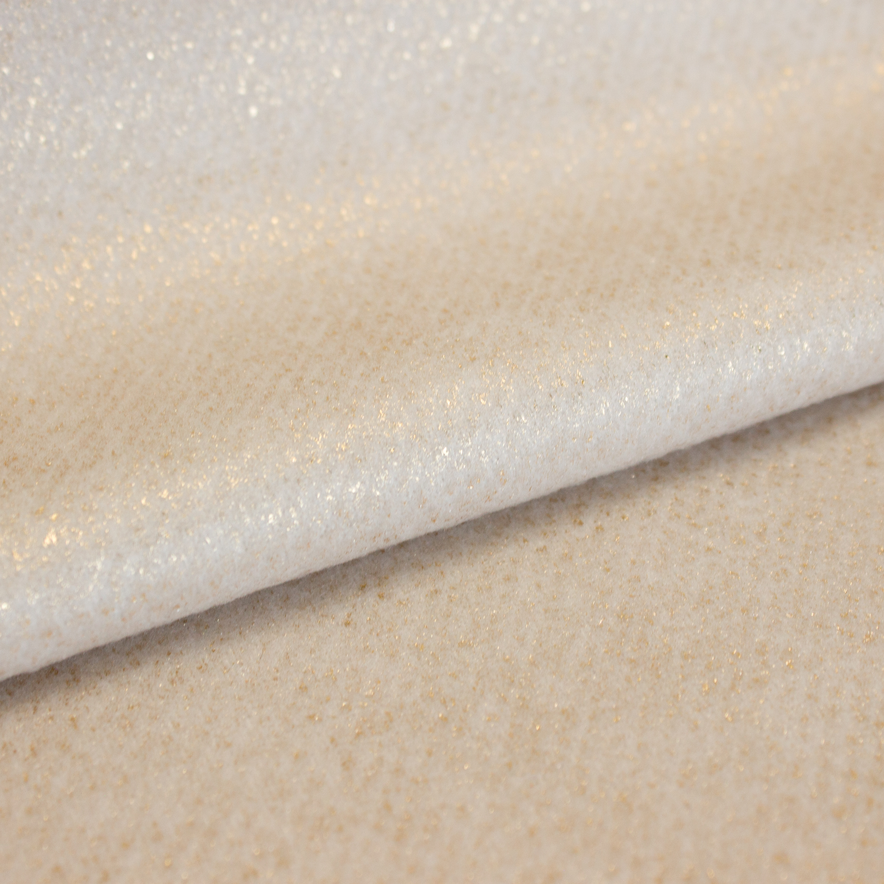 Zware Beige Polyester Viscose met Goud