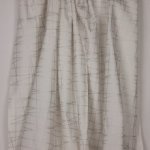 Witte katoen met zilveren glitter strepen