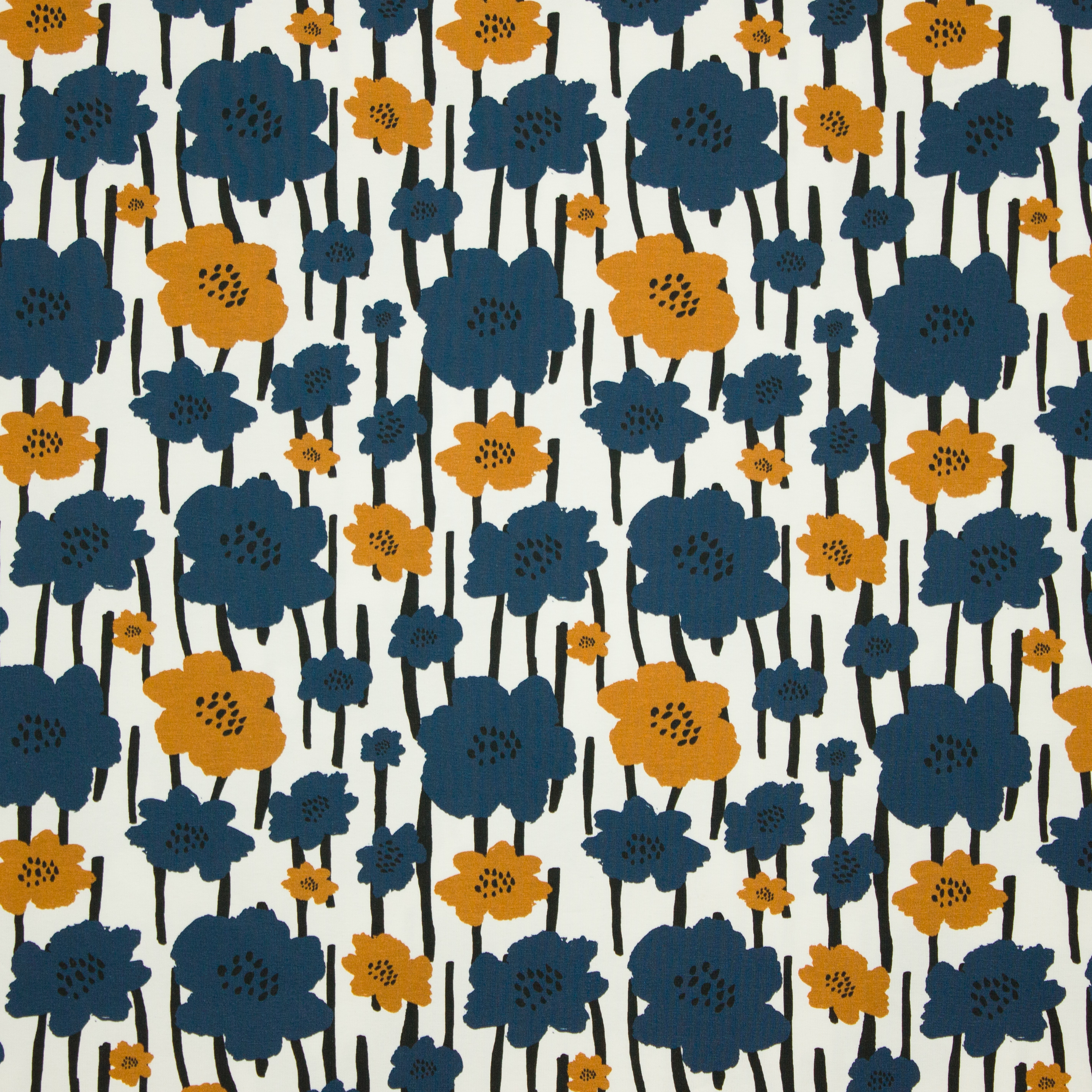 Witte Tricot met Bloemen