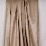 Beige viscose linnen mengeling met zilveren glitter
