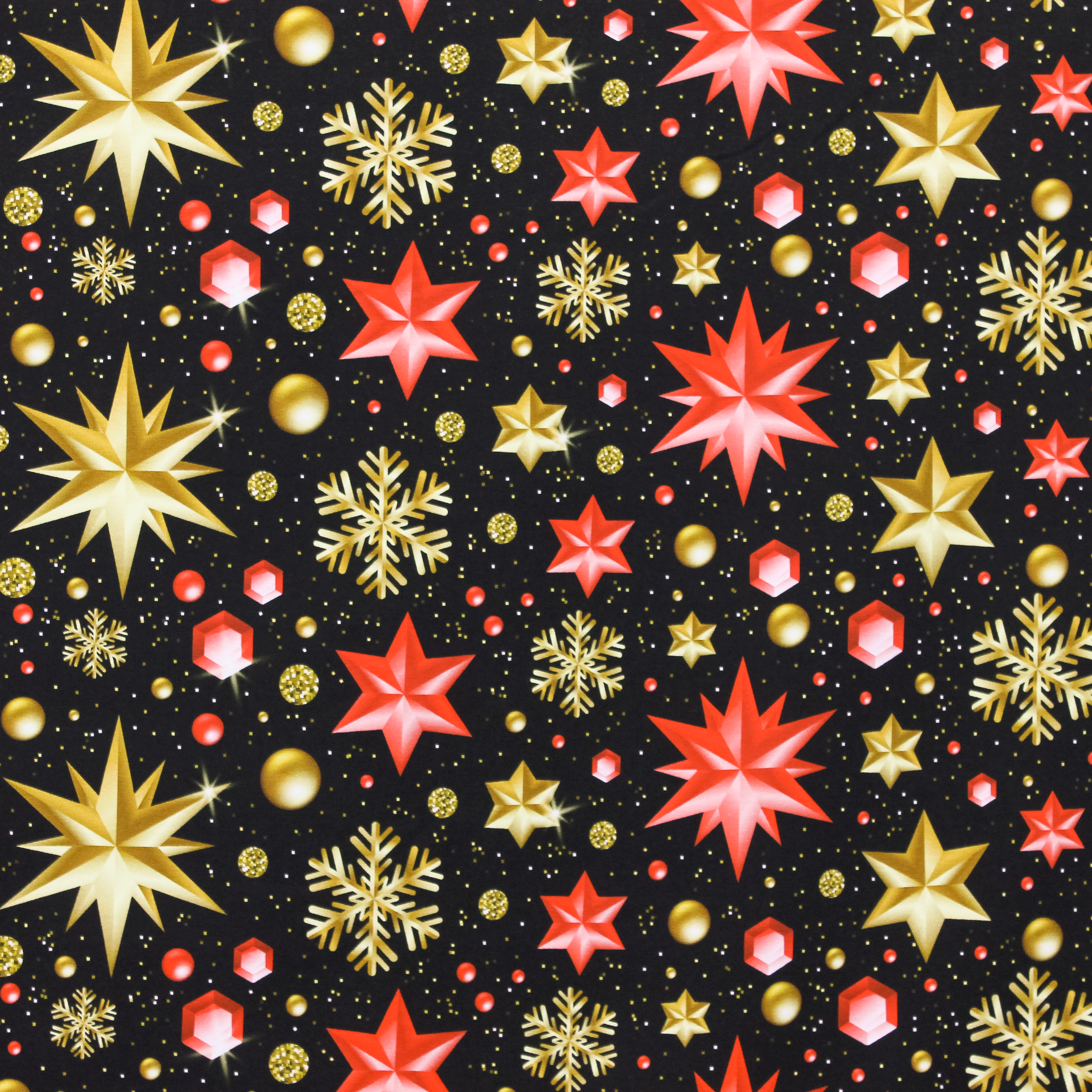 Zwarte french terry Kerst