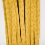 Gele dunne french terry met jacquard cactus