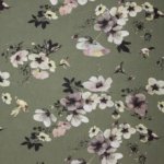 Groene polyester met bloemen van My Image