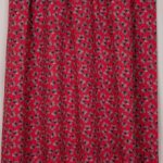 Koraal viscose twill met abstracte bloemen van La Maison Victor