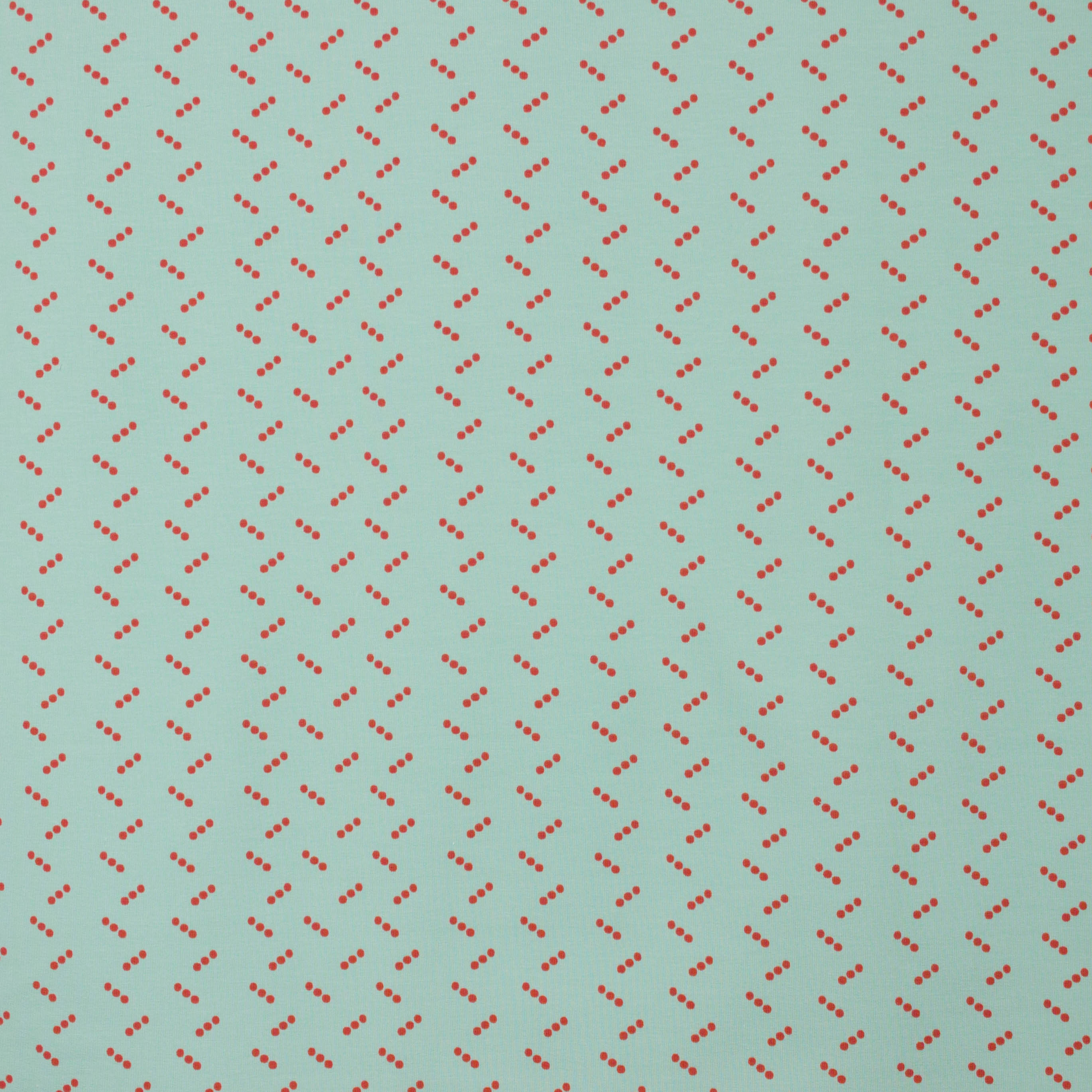 Munt french terry met stippen 'We wonder Tridots' van About Blue Fabrics
