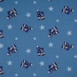 Blauwe katoentricot met sterren en All Stars van Little Darling