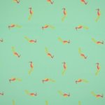 Muntkleurige sport- en zwemstof met flamingoprint van Little Darling