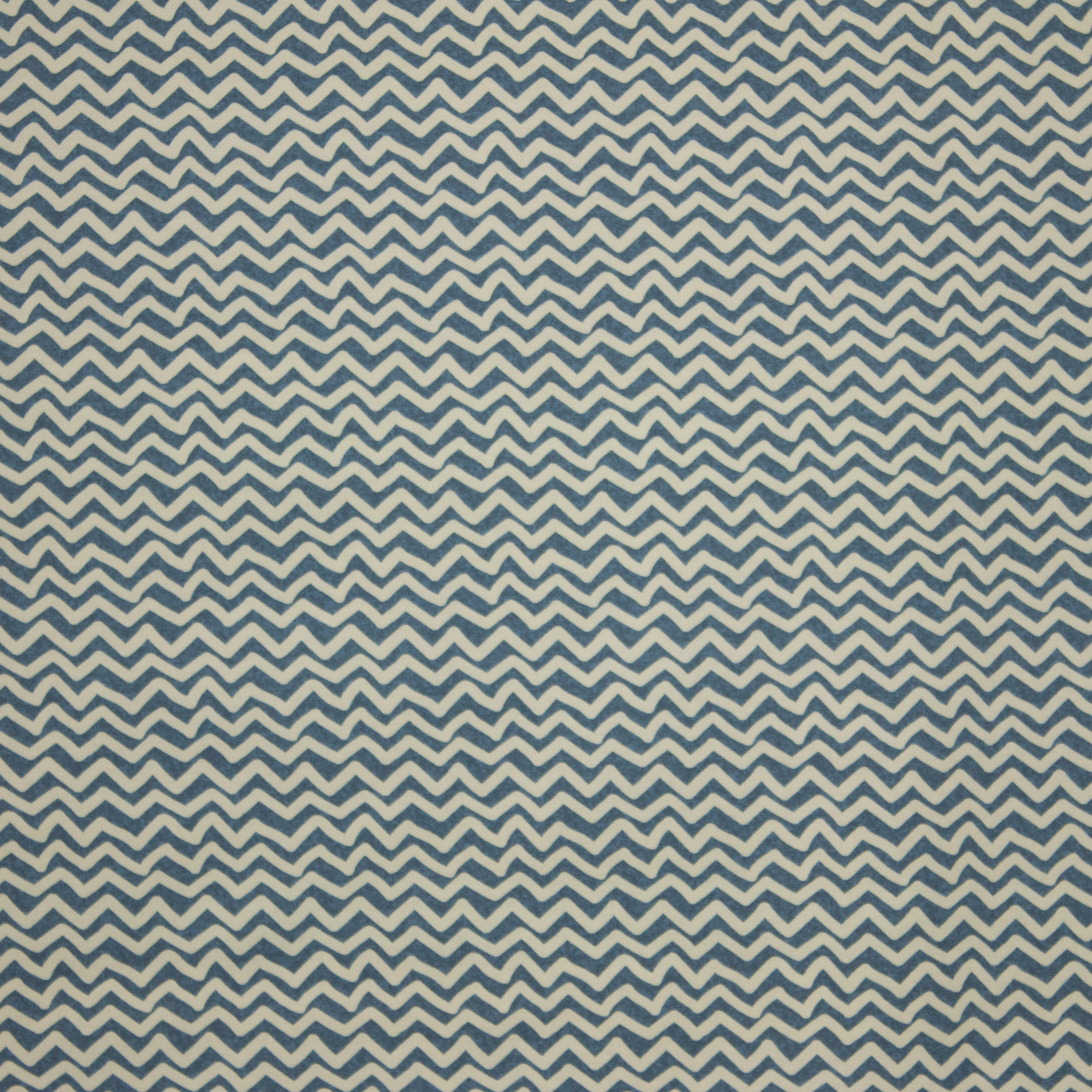 Beige tricot met blauwe gebroken lijnen 'Josy'
