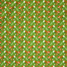 Groene tricot met vosjes 'Theo'