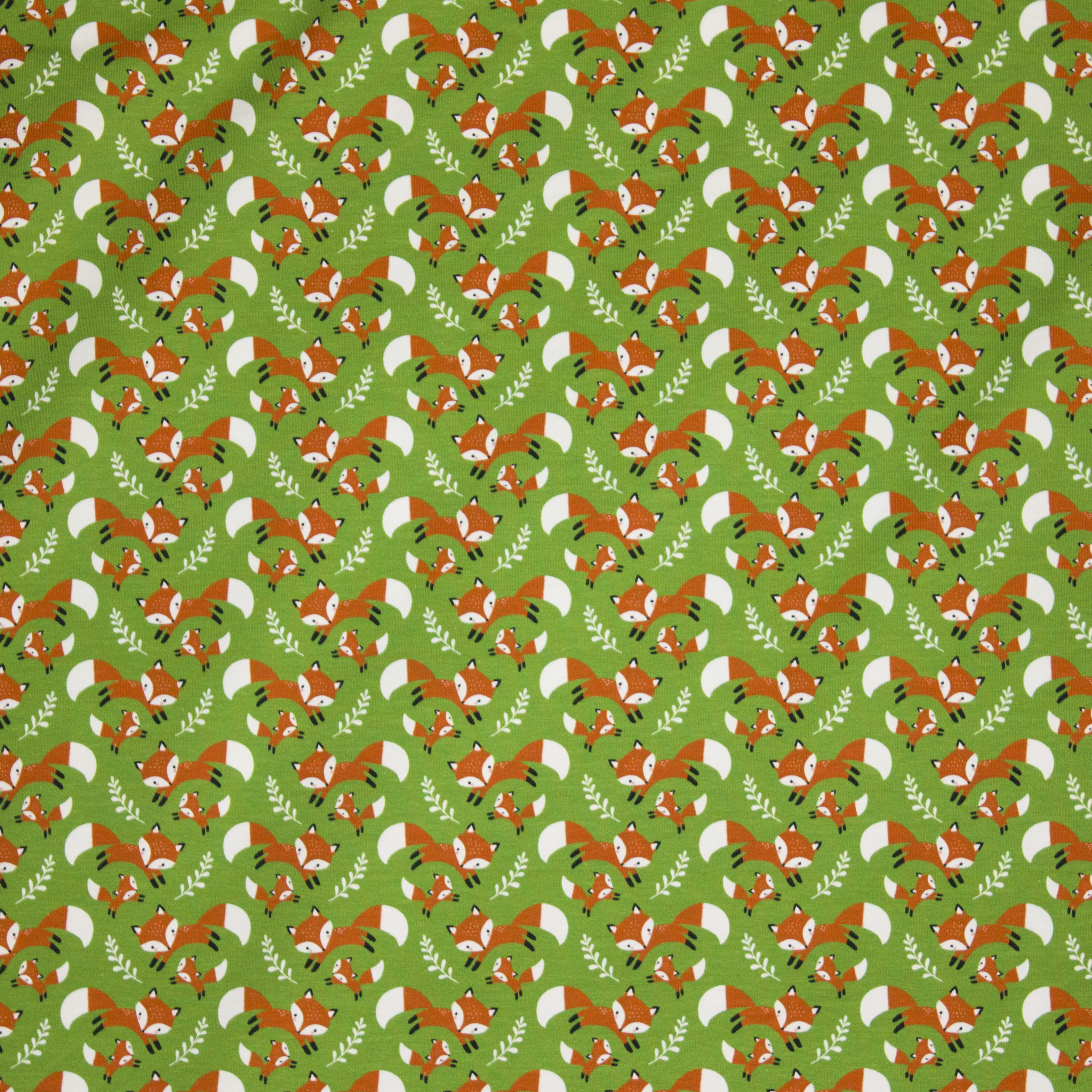 Groene tricot met vosjes 'Theo'