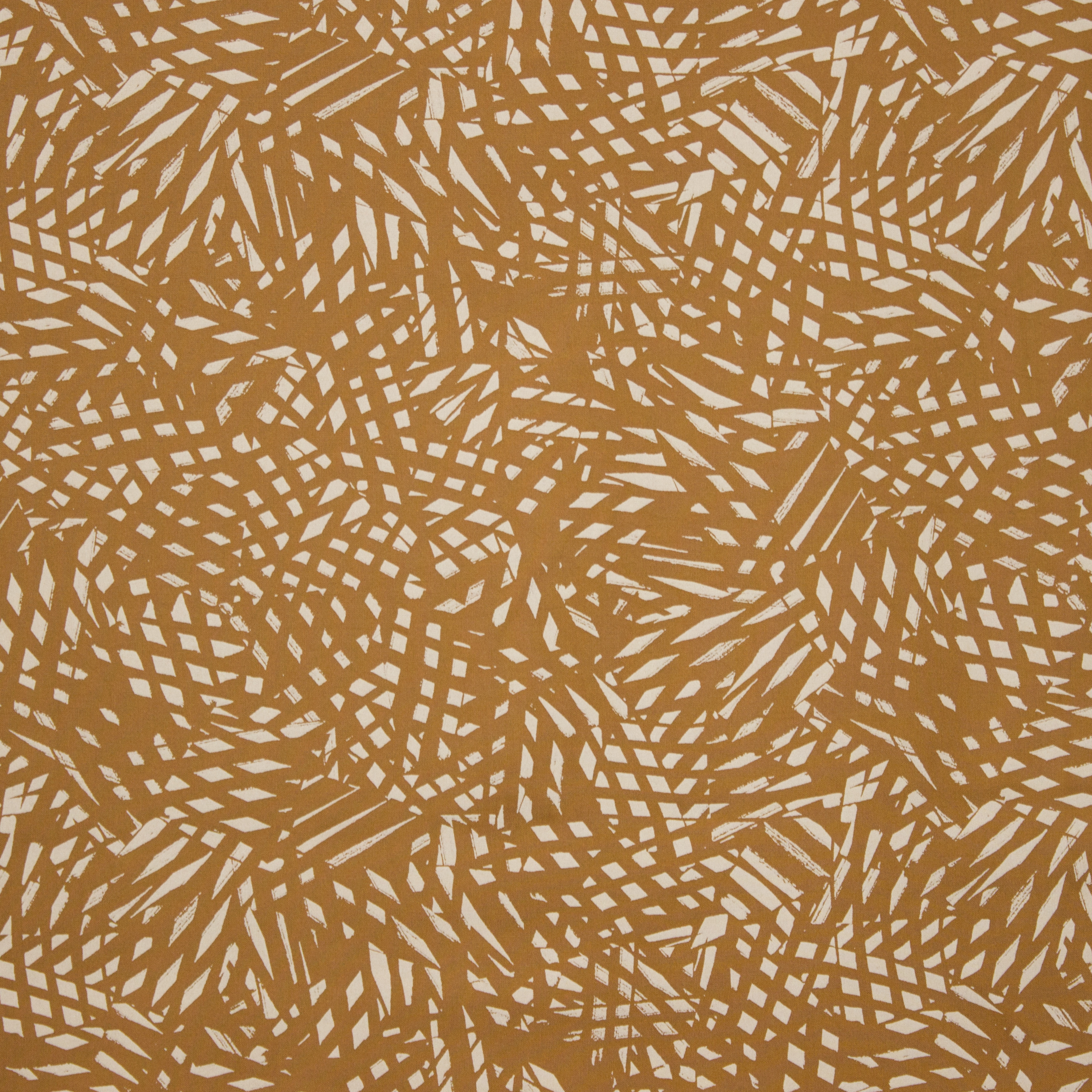 Camel viscose met wit motief van Atelier Brunette