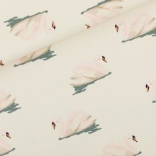 Witte lycra tricot  met zwanen van See You At Six