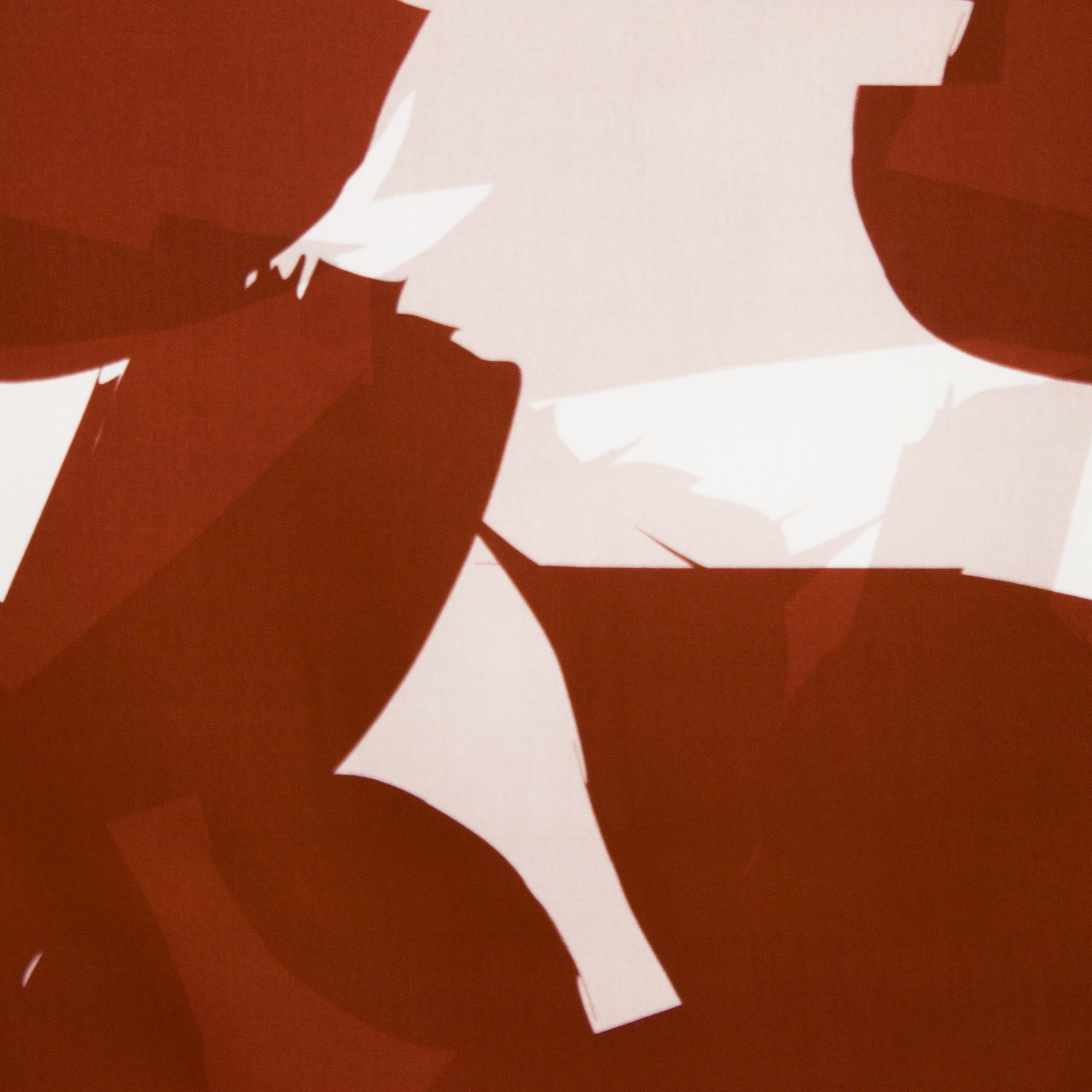 Rode abstracte viscose van Mind The Maker