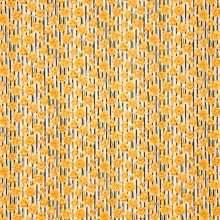 Katoen wit met zwarte en groene strepen en bloemen