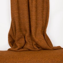 Bruine gebreide stof in katoen / polyestermengeling van 'B- Trendy'