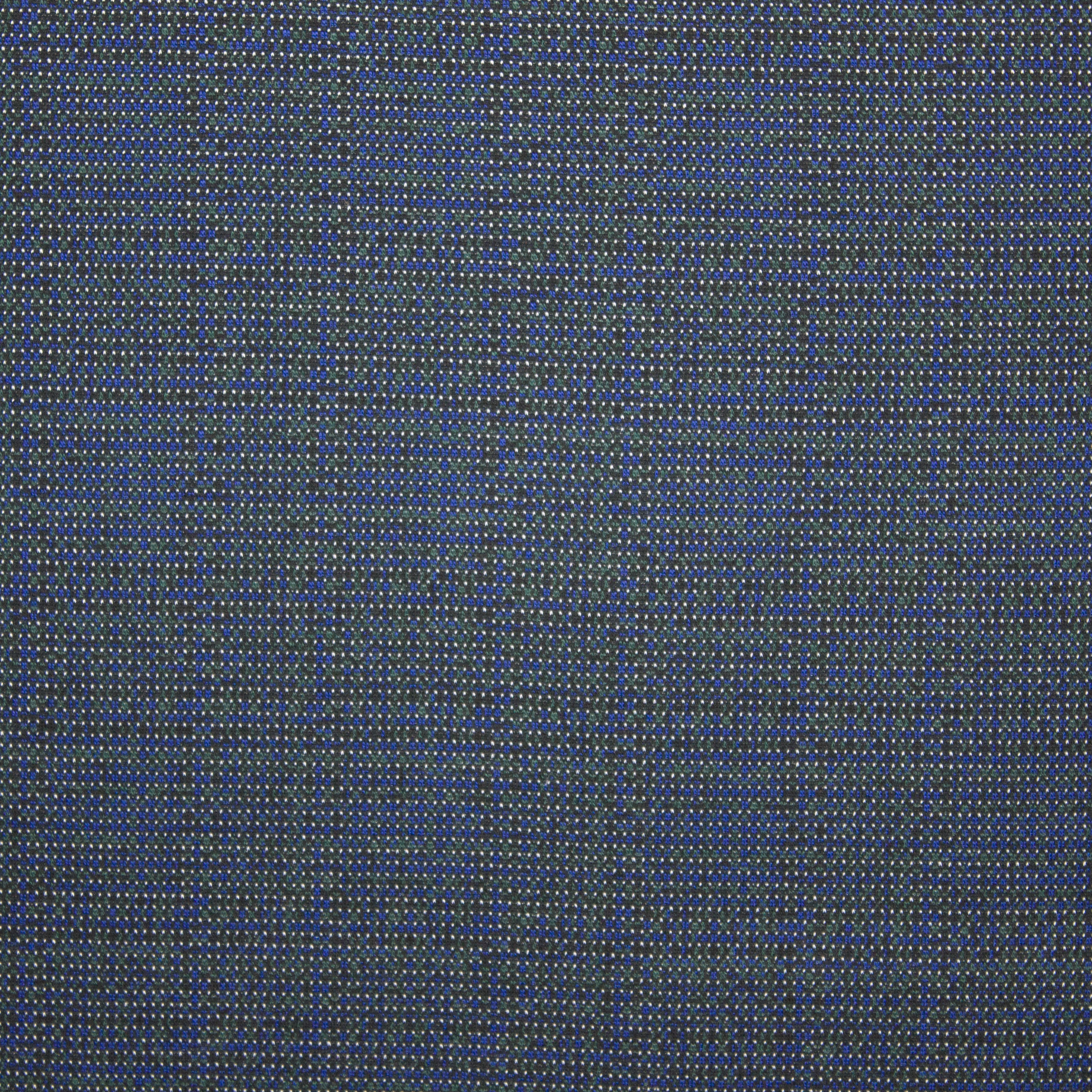 Blauw/groen gespikkelde tricot in viscosemengeling van La Maison Victor