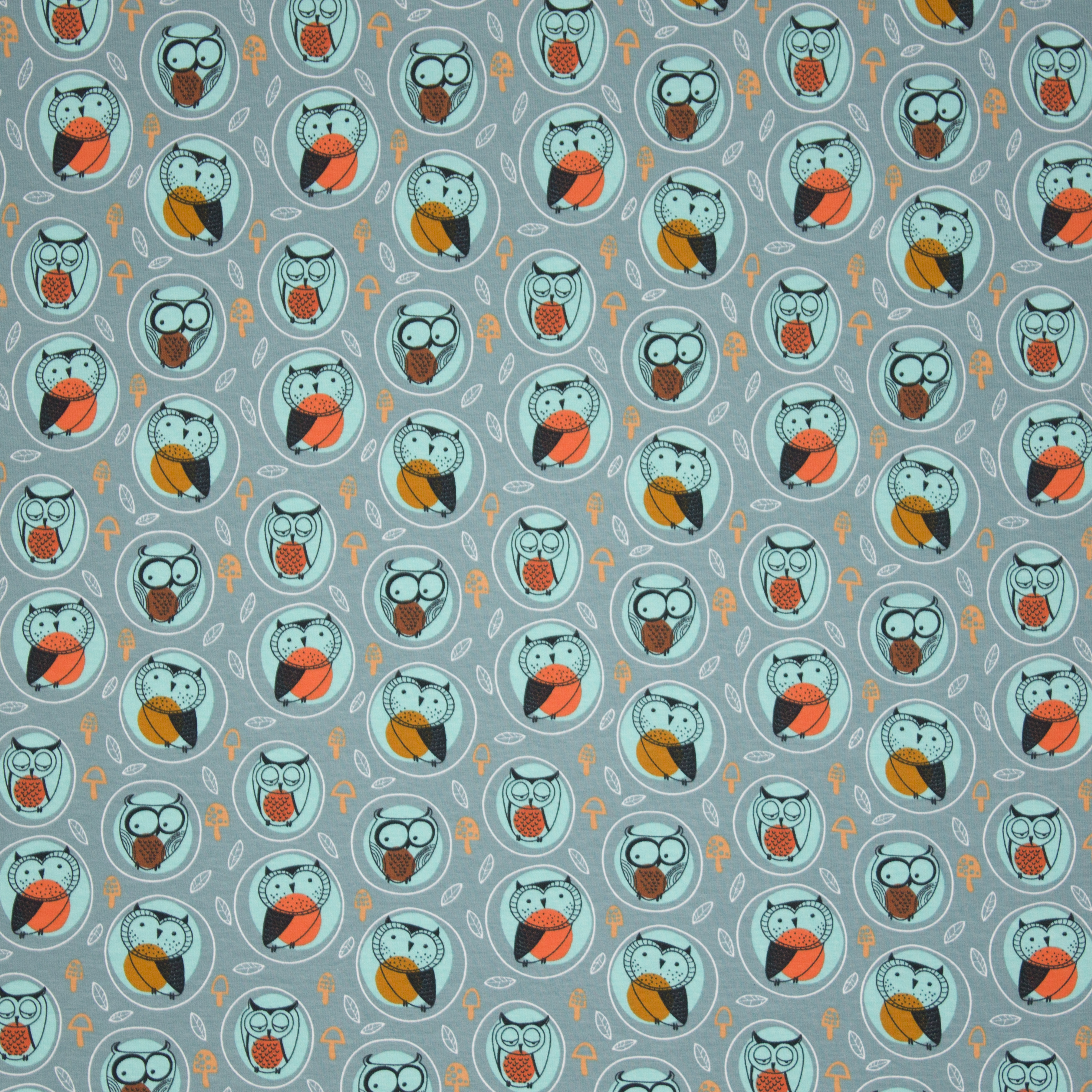Munt tricot met uilen motief