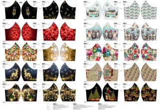 Paneel met 20 mondmaskers Kerstmis