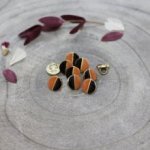 Knoopjes 9 mm 'Wink Black - Chestnut' van Atelier Brunette