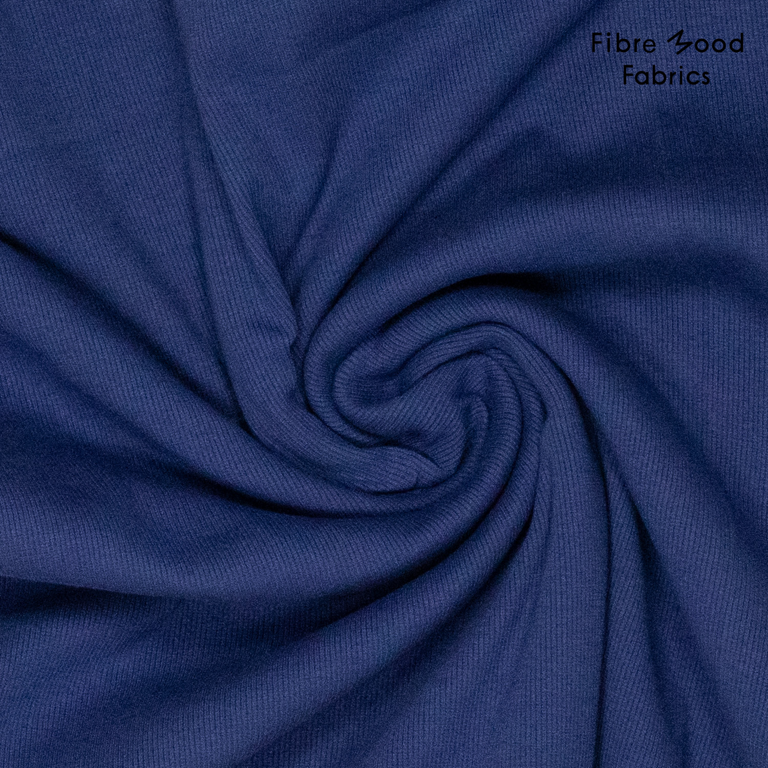 Boordstof rib blauw - Fibre Mood